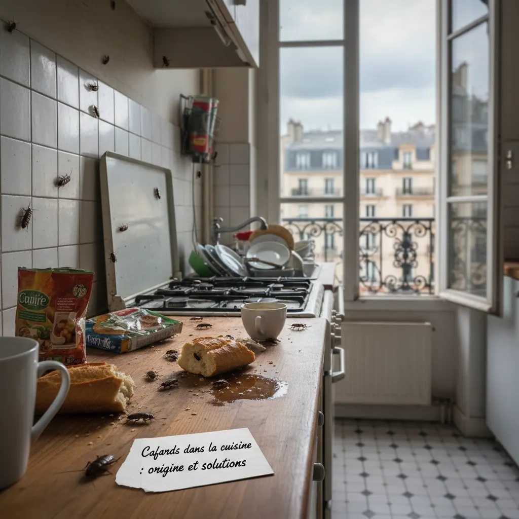 Cafards cuisine origine Paris - désinsectisation professionnelle JVNET