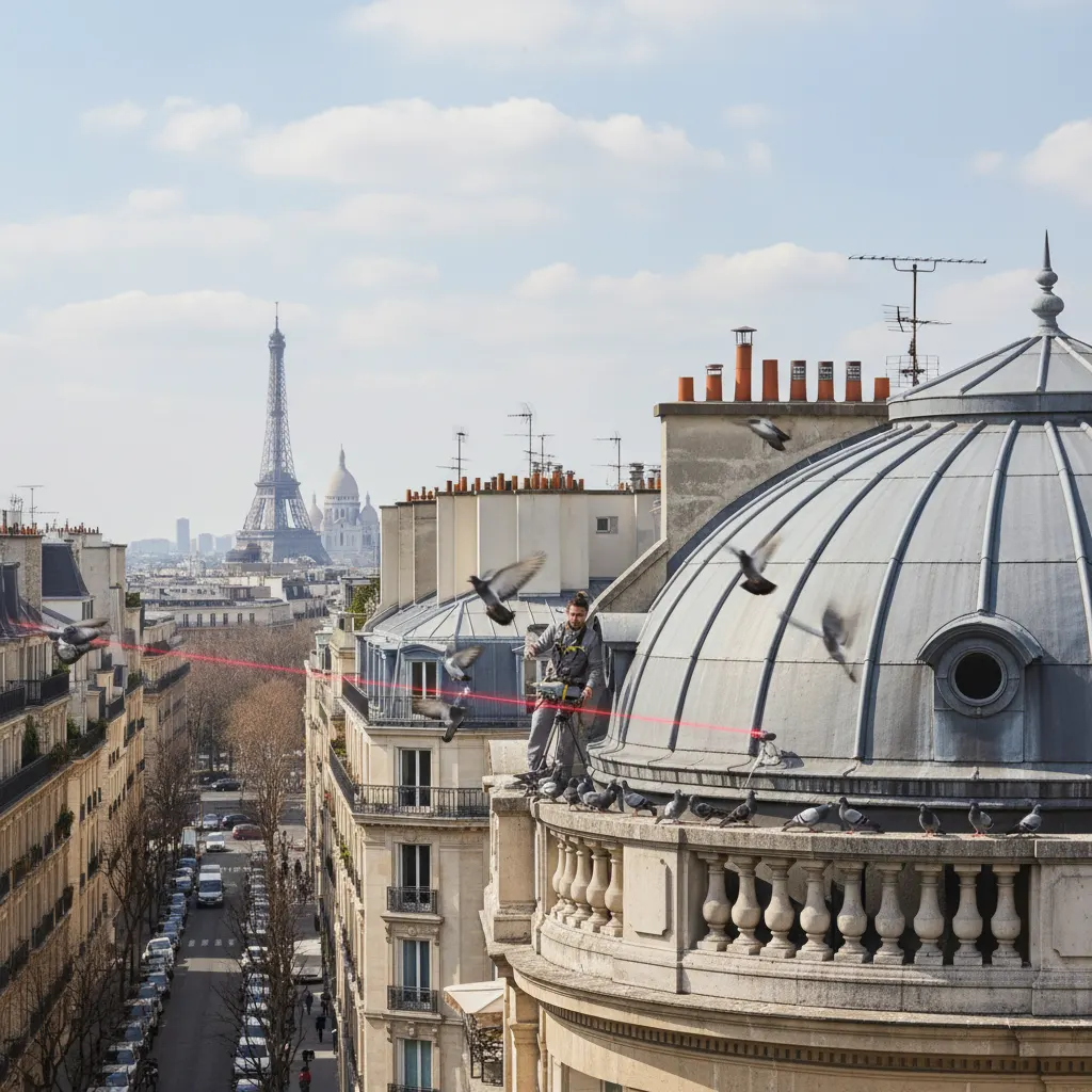 dépigeonnisation paris - intervention professionnelle JVNET Paris