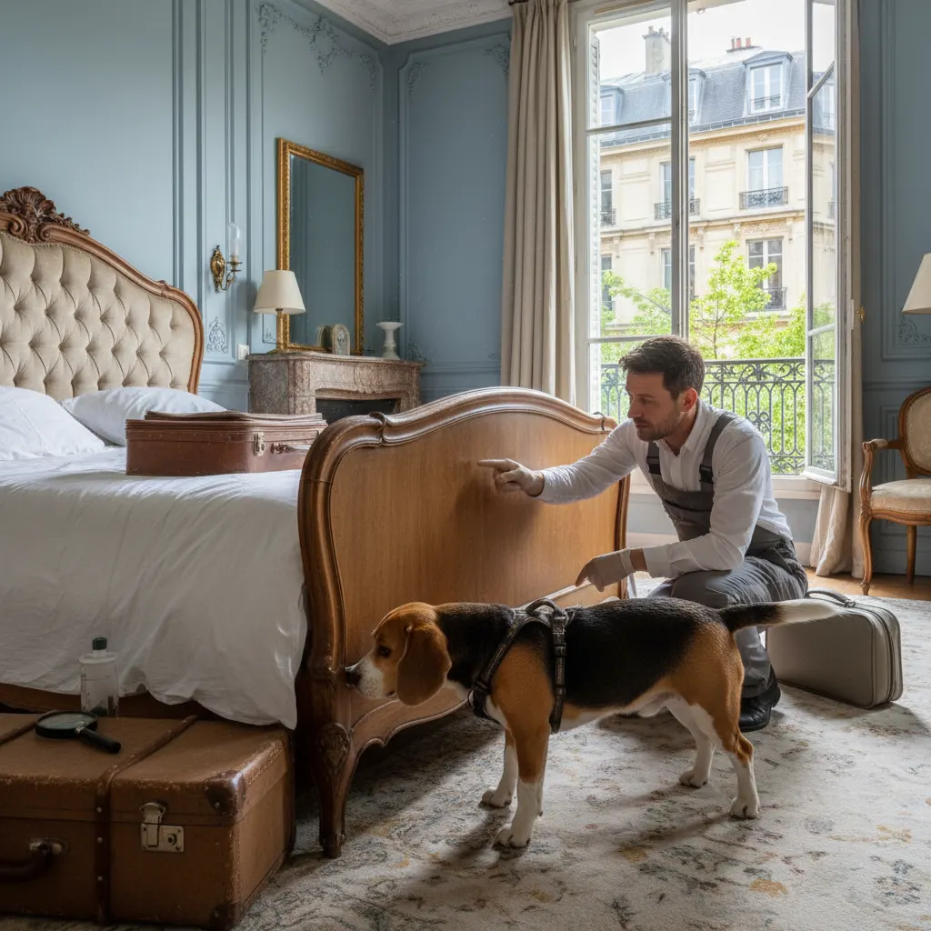 détection punaises de lit par chien - intervention professionnelle JVNET Paris