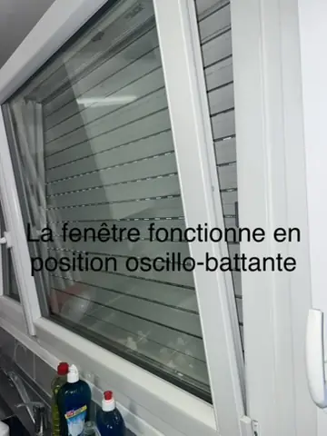 Fenêtre de cuisine en position oscillo-battante empêchant l'intrusion de souris dans un appartement